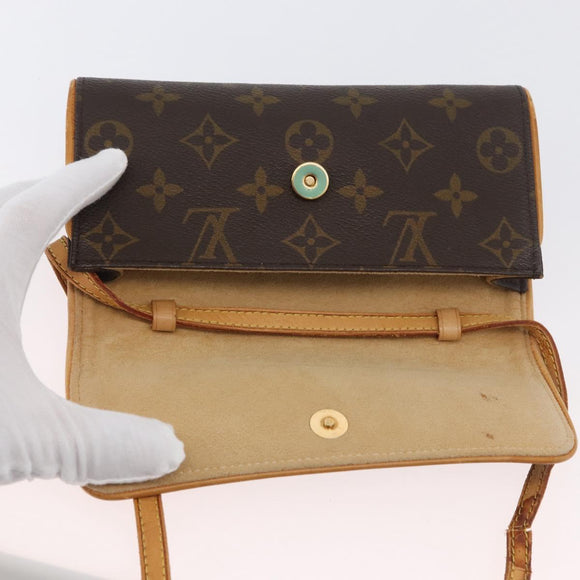 LOUIS VUITTON Monogram Pochette Twin PM Shoulder Bag M51854 LV Auth BA11631