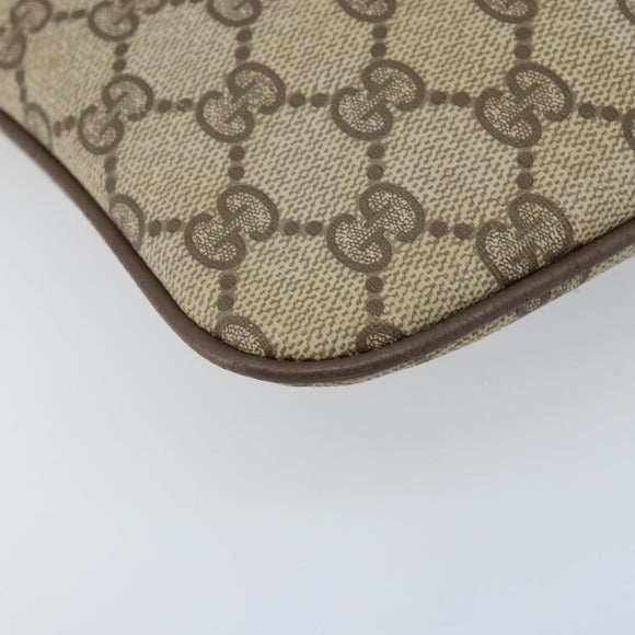 GUCCI GG Supreme Web Sherry Line Bag PVC Beige Gold 904 02 047 Auth BA11637