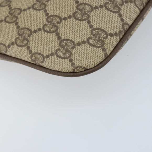 GUCCI GG Supreme Web Sherry Line Bag PVC Beige Gold 904 02 047 Auth BA11637