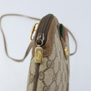 GUCCI GG Supreme Web Sherry Line Bag PVC Beige Gold 904 02 047 Auth BA11637-15