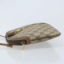 GUCCI GG Supreme Web Sherry Line Bag PVC Beige Gold 904 02 047 Auth BA11637-5