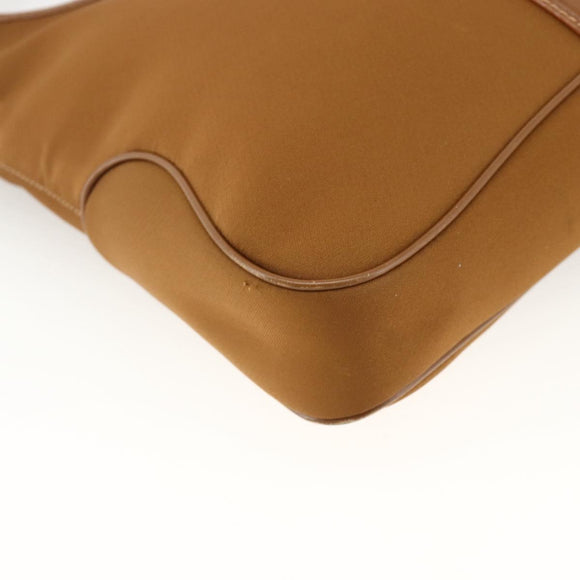 Salvatore Ferragamo Shoulder Bag Nylon Brown Silver Auth BA11638