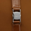 Salvatore Ferragamo Shoulder Bag Nylon Brown Silver Auth BA11638-17
