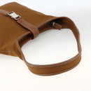 Salvatore Ferragamo Shoulder Bag Nylon Brown Silver Auth BA11638-7