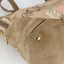 Salvatore Ferragamo Tote Bag Canvas Beige Gold Auth BA11639-14