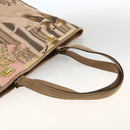 Salvatore Ferragamo Tote Bag Canvas Beige Gold Auth BA11639-7