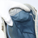 CELINE C Macadam Canvas Hand Bag Light Blue Silver Auth BA11640-19