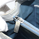 CELINE C Macadam Canvas Hand Bag Light Blue Silver Auth BA11640-20