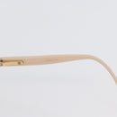 CHANEL Glasses plastic 2 Set Brown Beige CC Auth BA11642-11