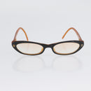 CHANEL Glasses plastic 2 Set Brown Beige CC Auth BA11642-12