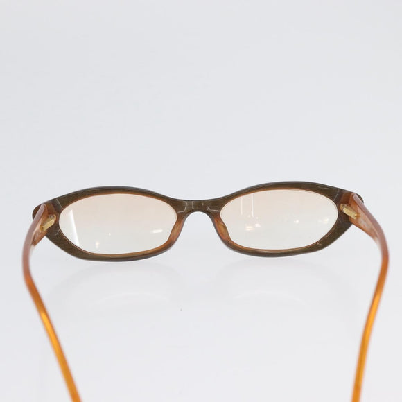 CHANEL Glasses plastic 2 Set Brown Beige CC Auth BA11642