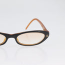 CHANEL Glasses plastic 2 Set Brown Beige CC Auth BA11642-15