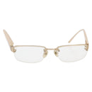 CHANEL Glasses plastic 2 Set Brown Beige CC Auth BA11642-2