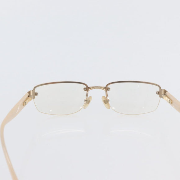 CHANEL Glasses plastic 2 Set Brown Beige CC Auth BA11642