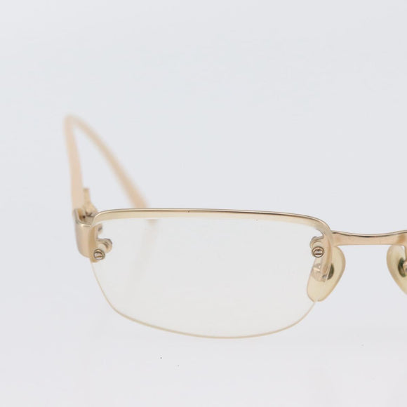 CHANEL Glasses plastic 2 Set Brown Beige CC Auth BA11642