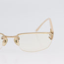 CHANEL Glasses plastic 2 Set Brown Beige CC Auth BA11642-5