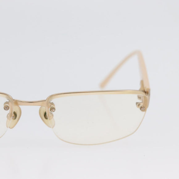 CHANEL Glasses plastic 2 Set Brown Beige CC Auth BA11642