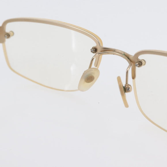 CHANEL Glasses plastic 2 Set Brown Beige CC Auth BA11642