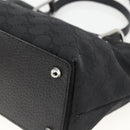 GUCCI GG Canvas Handtasche Schwarz Silber 120844 Auth BA11644-14