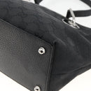 GUCCI GG Canvas Handtasche Schwarz Silber 120844 Auth BA11644-16