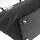 GUCCI GG Canvas Handtasche Schwarz Silber 120844 Auth BA11644-10