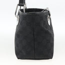 GUCCI GG Canvas Handtasche Schwarz Silber 120844 Auth BA11644-3