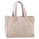 CHANEL New Travel Line Tote Bag Nylon Pink Gold CC Auth BA11645-1