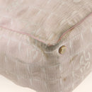 CHANEL New Travel Line Tote Bag Nylon Pink Gold CC Auth BA11645-15
