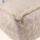CHANEL New Travel Line Tote Bag Nylon Pink Gold CC Auth BA11645-9