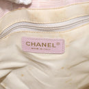 CHANEL New Travel Line Tote Bag Nylon Pink Gold CC Auth BA11645-10