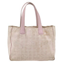 CHANEL New Travel Line Tote Bag Nylon Pink Gold CC Auth BA11645-13