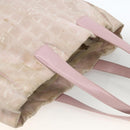 CHANEL New Travel Line Tote Bag Nylon Pink Gold CC Auth BA11645-6