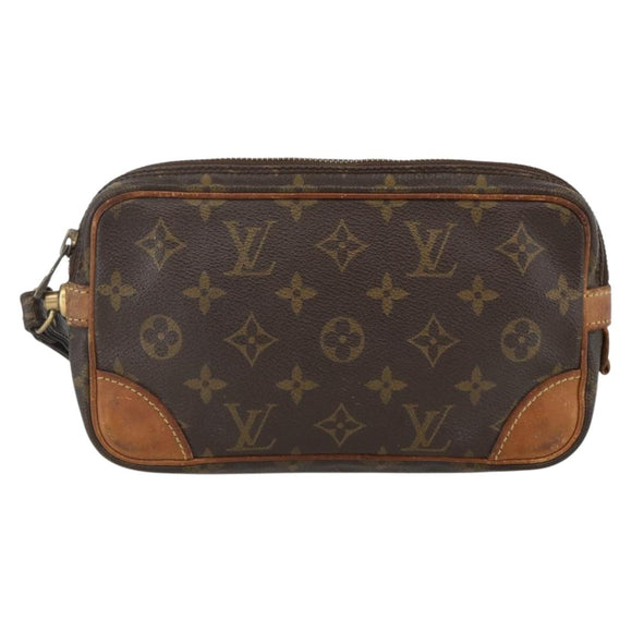 LOUIS VUITTON Monogram Marly Dragonne PM Clutch Bag M51827 LV Auth BA11647