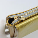LOUIS VUITTON Monogram Vernis Motto Accessory Pouch Gris M91030 LV Auth BA11648-9