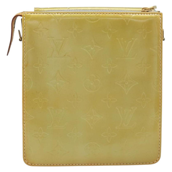 LOUIS VUITTON Monogram Vernis Motto Accessory Pouch Gris M91030 LV Auth BA11648
