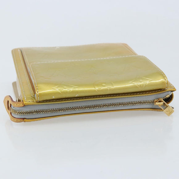 LOUIS VUITTON Monogram Vernis Motto Accessory Pouch Gris M91030 LV Auth BA11648