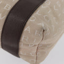 BVLGARI Tote Bag Canvas Beige Silver Auth BA11649-9