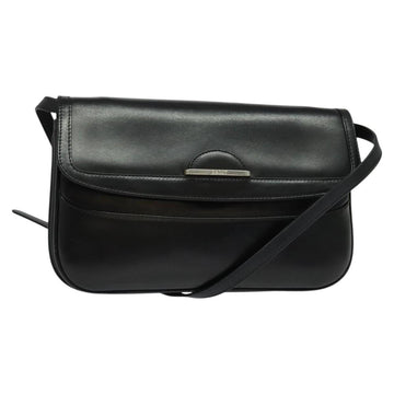 BALLY Shoulder Bag Leather Black Auth BA1165