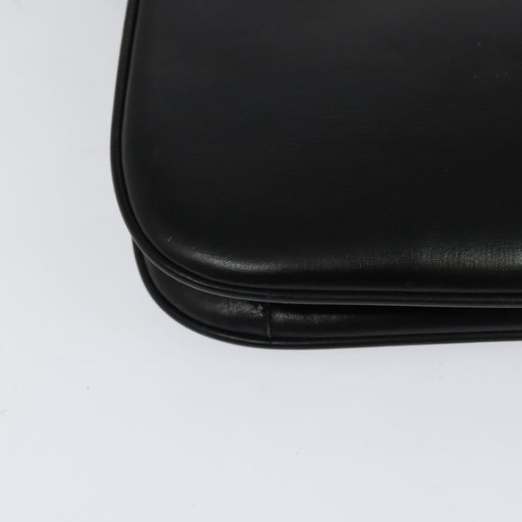 BALLY Shoulder Bag Leather Black Auth BA1165