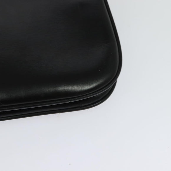 BALLY Shoulder Bag Leather Black Auth BA1165