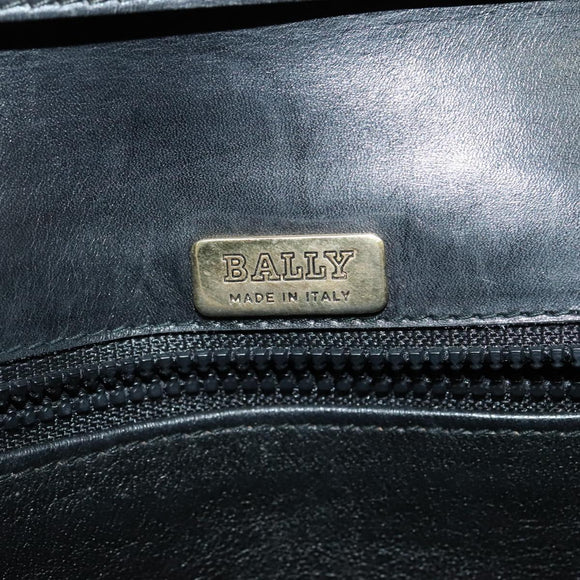 BALLY Shoulder Bag Leather Black Auth BA1165