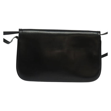 BALLY Shoulder Bag Leather Black Auth BA1165 - 0