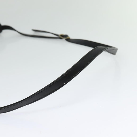 BALLY Shoulder Bag Leather Black Auth BA1165