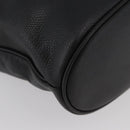 MCM Chain Shoulder Bag Leather Black Gold Auth BA11650-10
