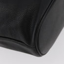 MCM Chain Shoulder Bag Leather Black Gold Auth BA11650-12