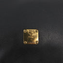 MCM Chain Shoulder Bag Leather Black Gold Auth BA11650-15