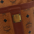 MCM Vicetos Logogram Shoulder Bag PVC Leather Brown Gold Auth BA11651-15