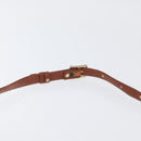 MCM Vicetos Logogram Shoulder Bag PVC Leather Brown Gold Auth BA11651-8