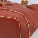 Chloe Hand Bag Leather Red Gold Auth BA11654-9