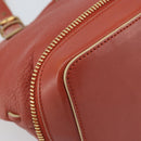 Chloe Hand Bag Leather Red Gold Auth BA11654-14